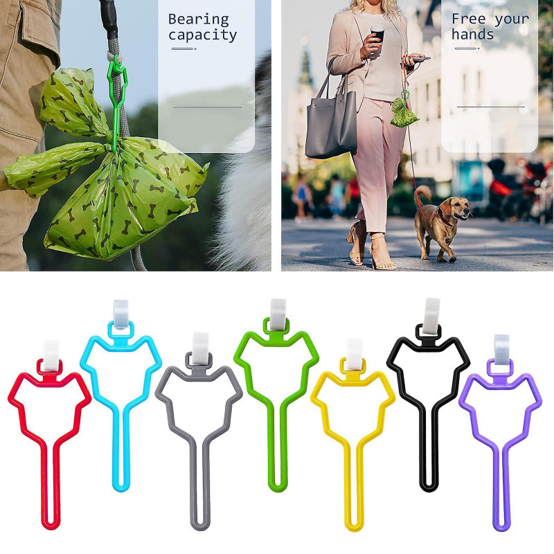 Dog Poop Bag Holder Waste Bag Carrier Adjustable For Leash Pet Supply Red