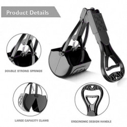 Fordable Pet Pooper Scooper, Non-breakable Dog Cat Long Handle, High Strength Material, Durable Spri