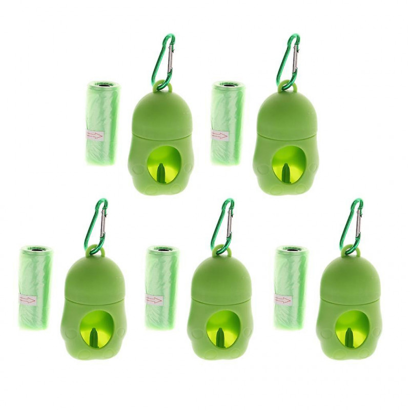 5 Pcs Dog Pooper Bags Pet Dog Poop Dispenser Box Disposable Waste Bag Blue 5 Pcs Dog Pooper Bags Pet Dog Poop Dispenser Box Disposable Waste Bag Blue