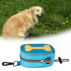 Dog Poop Bag Holder Doggy Waste Bag Dispenser For Travel Camping Walking Light Blue