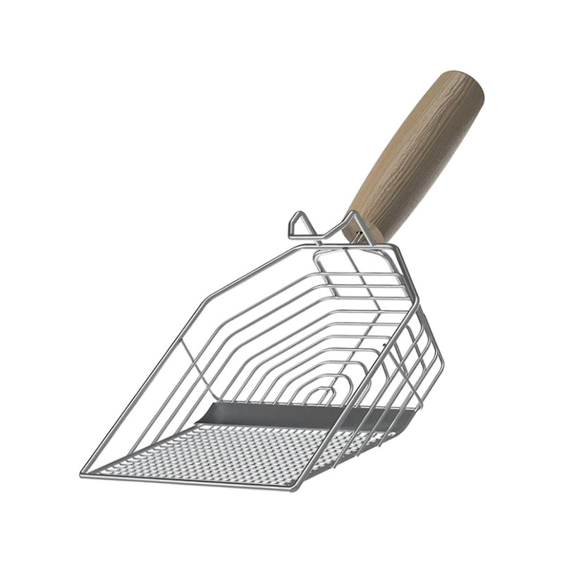 Litter Scooper Kitten Sand Scoop Shovel Lizards Kitty Cat Scoop Wood Handle