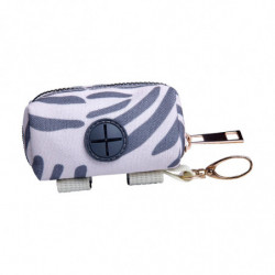 Dog Poop Bag Holder Doggy Waste Bag Dispenser For Travel Camping Walking Striped Gray