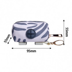 Dog Poop Bag Holder Doggy Waste Bag Dispenser For Travel Camping Walking Striped Gray