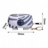 Dog Poop Bag Holder Doggy Waste Bag Dispenser For Travel Camping Walking Striped Gray