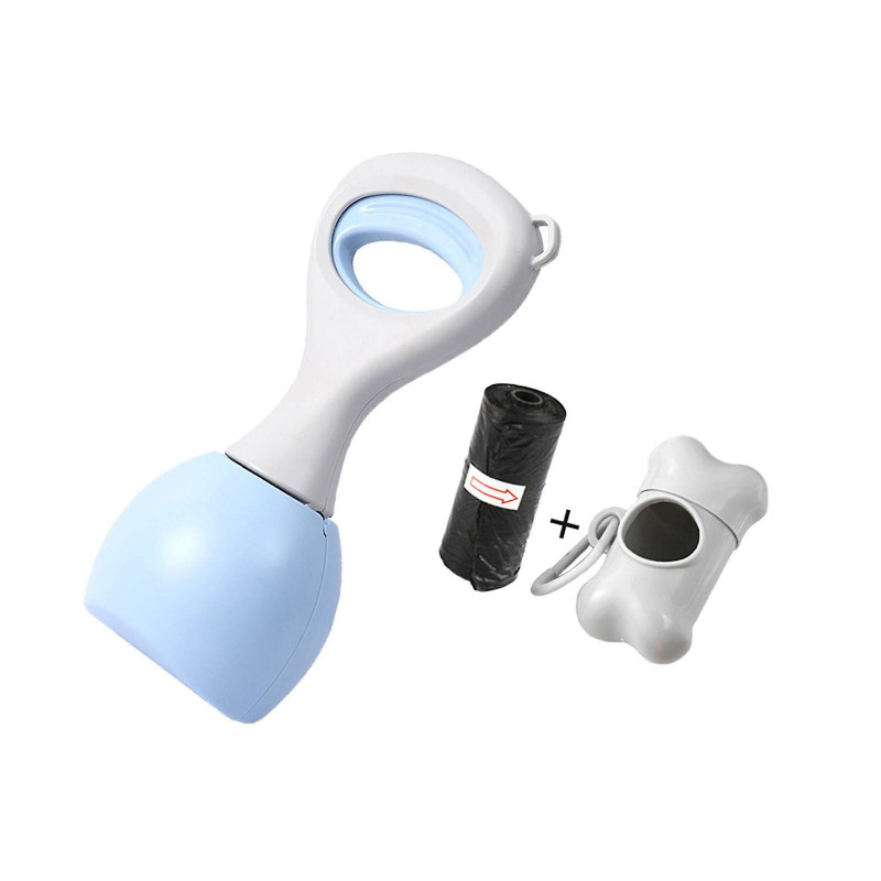 Chien Pooper Scooper Poop Picker Chien Caca-ramasser Outil Pour Parc Voyageant Pelouse Bleu 28cm