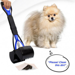 Long Handle Dog Cat Pet Pooper Scooper Poop Scoop Waste Jaw Grabber Dirt Pickup