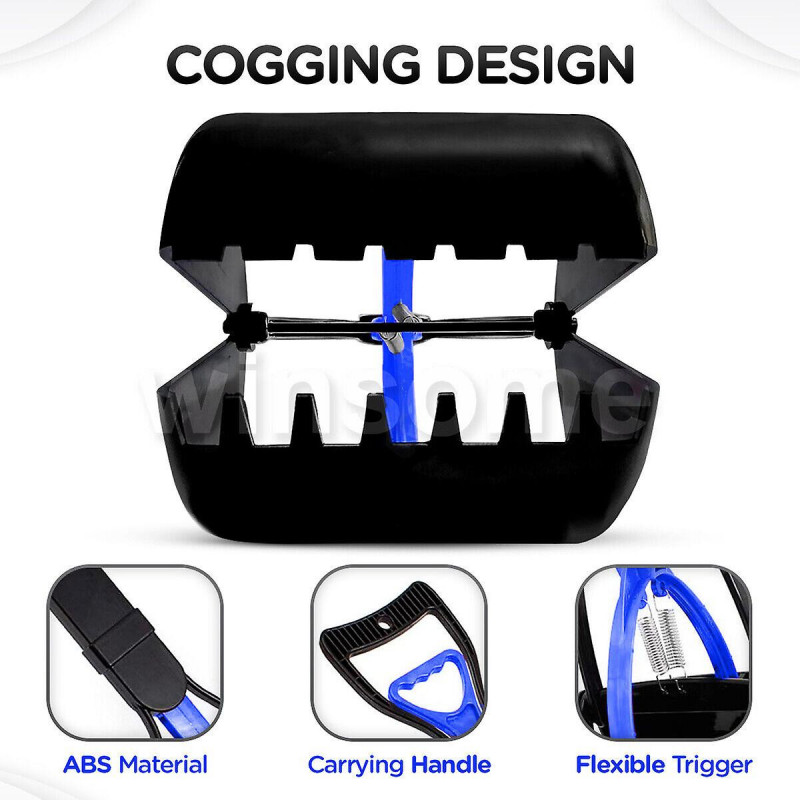 Long Handle Dog Cat Pet Pooper Scooper Poop Scoop Waste Jaw Grabber Dirt Pickup