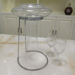 Stand de séchage de carafe Multifonction Bottle Cup Dryer Rack Stand Wine Decanter Séchoir à linge, gris -cdsx