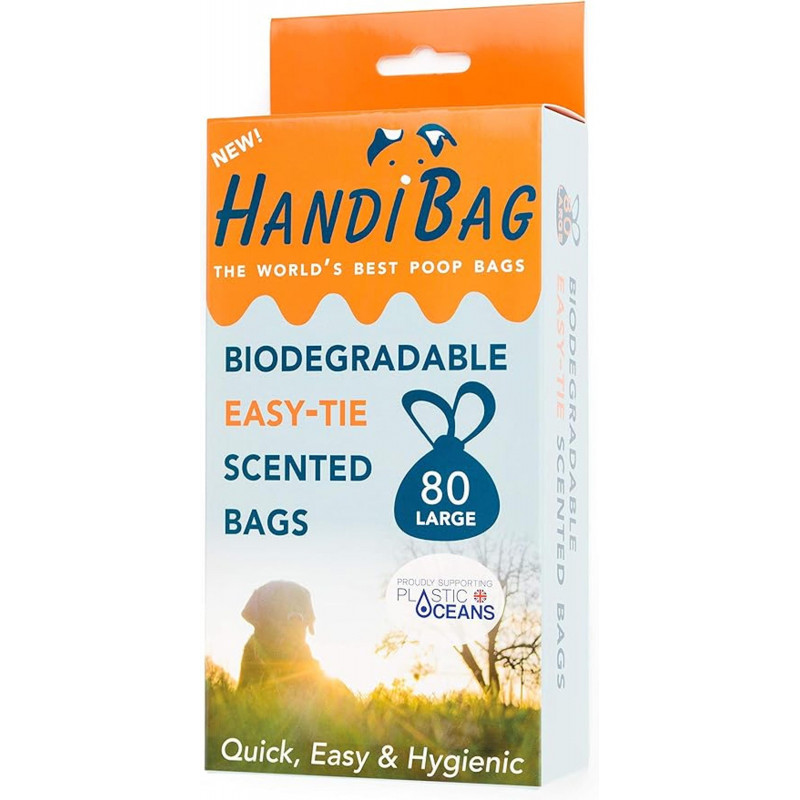 Biodegradable Scented Dog Waste Bags - Pack of 80 Large and Durable Bags