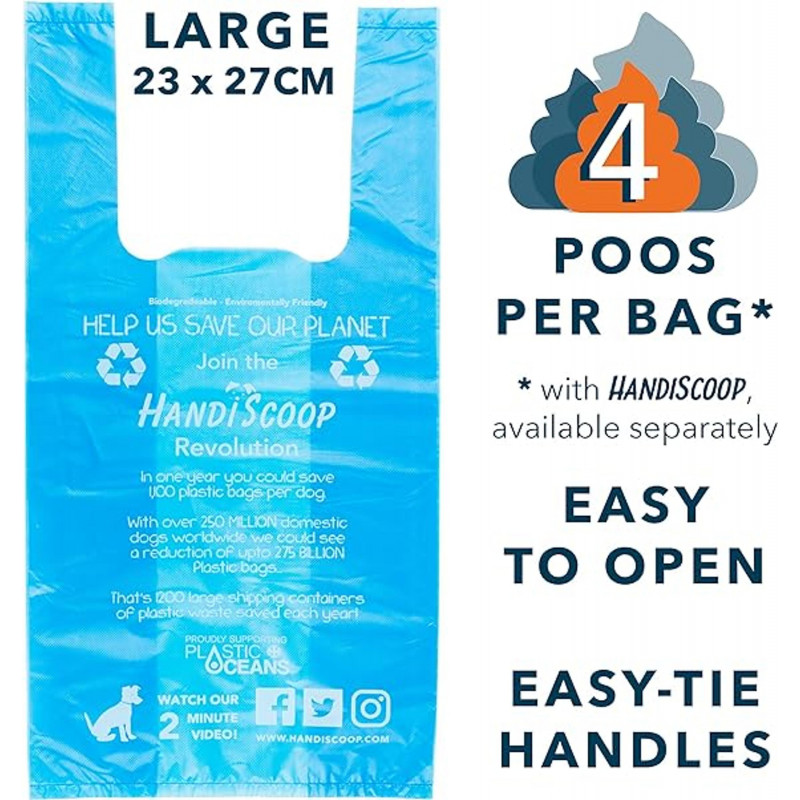 Biodegradable Scented Dog Waste Bags - Pack of 80 Large and Durable Bags