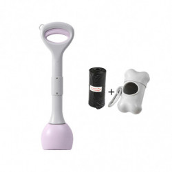 Dog Pooper Scooper Poop Picker Dog Poop Pick Up Tool For Park Traveling Lawn Purple 49cm