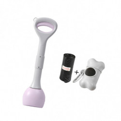 Dog Pooper Scooper Poop Picker Dog Poop Pick Up Tool For Park Traveling Lawn Purple 49cm