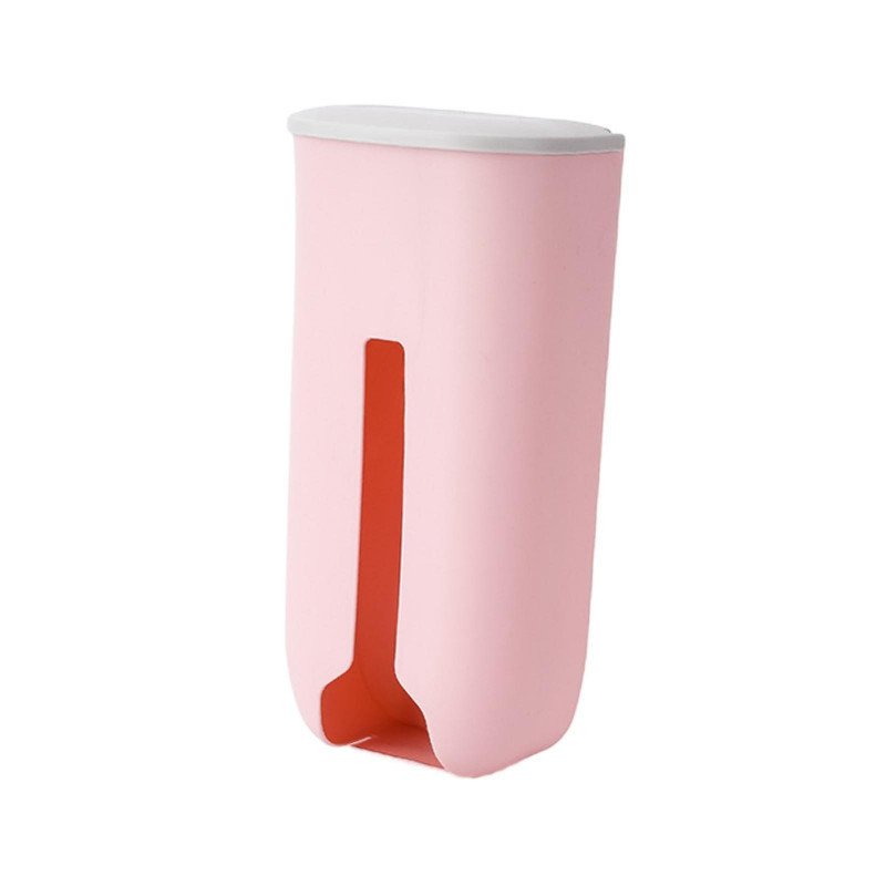 Panties Storage Box Trash Bag Dispenser Versatile With Open Cover Punch Free Pink