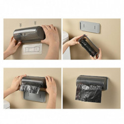 Trash Bag Holder Wall Mounted,Trash Bag Dispenser Garbage Bag Rolls Holder