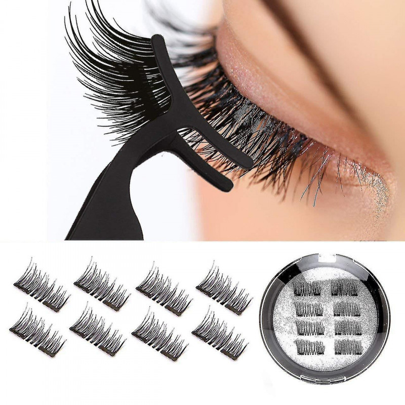 Deux cils magnétiques, aimant ultra mince de 0,2 mm, poids léger et facile à porter, meilleurs cils réutilisables 3D Deux cils magnétiques, aimant ultra mince de 0,2 mm, poids léger et facile à porter, meilleurs cils réutilisables 3D