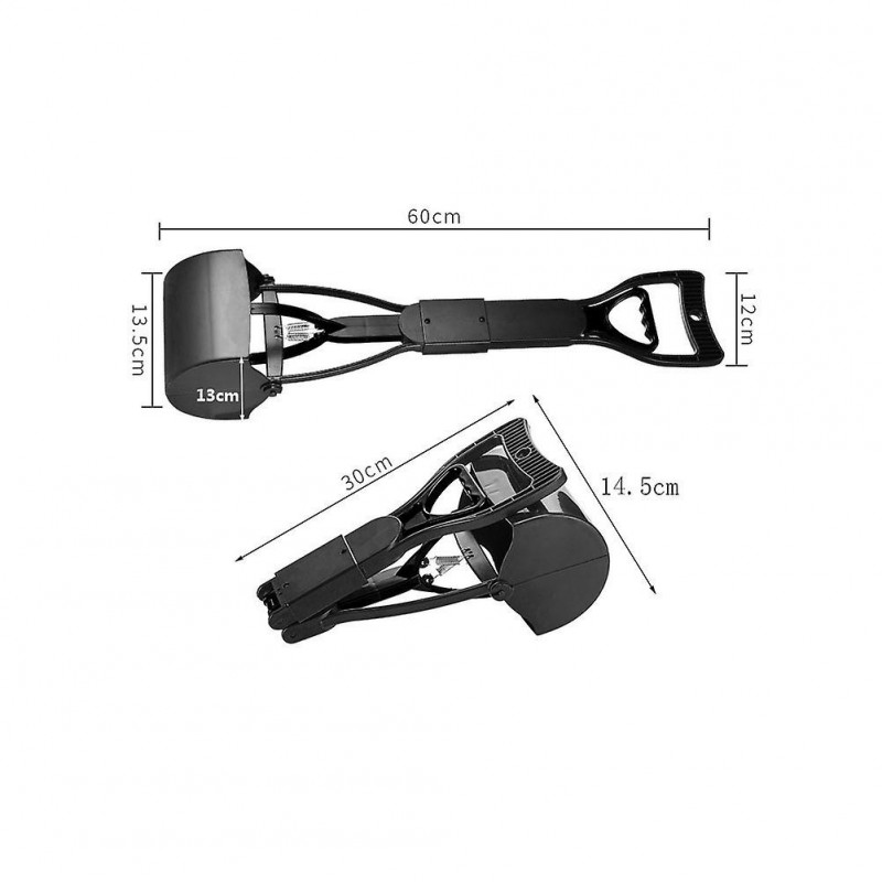 Pick Up For Yard Grass With Bag Attachment Dog Poop Scooper Shovel Long Handle