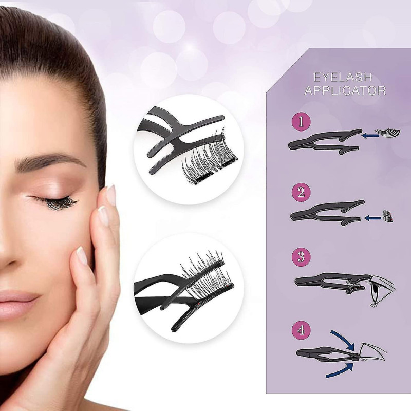 Deux cils magnétiques, aimant ultra mince de 0,2 mm, poids léger et facile à porter, meilleurs cils réutilisables 3D Deux cils magnétiques, aimant ultra mince de 0,2 mm, poids léger et facile à porter, meilleurs cils réutilisables 3D