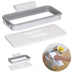 1/2 Pcs Hanging Bin Bag Holder With Lid Hanging Trash Bags Holder Kitchen Tool