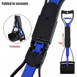 Pet Pooper Scooper For Dogs, Portable Dog Pooper Scooper With Long Handle, Foldable Dog Poop Waste Pick Up Rake