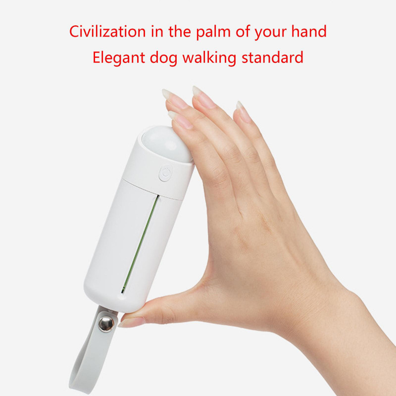 Poop Bag Dispenser Holder with Light Leash Attachment Bags Dispenser for Dogs