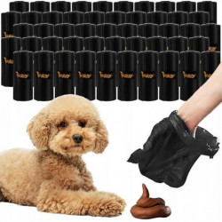 Sacs à crottes de chien Big Pack - 1000 pcs noir