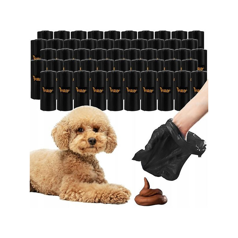 Sacs à crottes de chien Big Pack - 1000 pcs noir