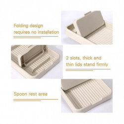 Spoon Rest With Lid Holder For Spatula Ladle Pot Lid Utensil Rest For Countertop,kitchen Gadgets Fo