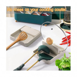 Spoon Rest With Lid Holder For Spatula Ladle Pot Lid Utensil Rest For Countertop,kitchen Gadgets Fo