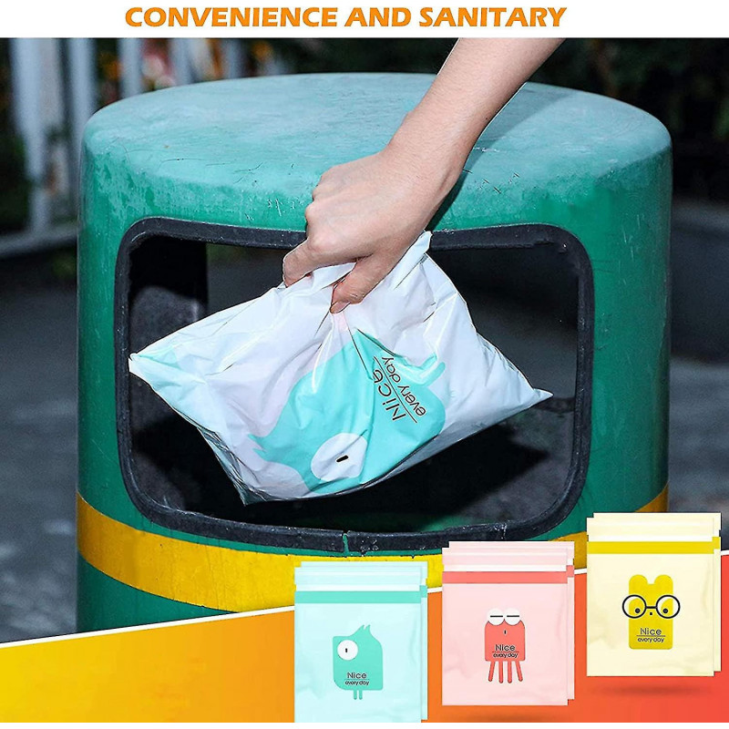 45pcs Easy Stick-on Disposable Car Trash Bags Self-adhesive Leak Proof Vomit Bags(h-4)