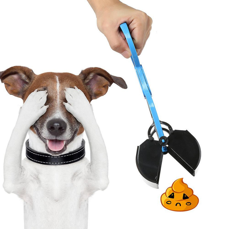 Dog Pet Pooper Jaw Poop Scoop Clean Pick Up Waste Long Handle Blue Dog Pet Pooper Jaw Poop Scoop Clean Pick Up Waste Long Handle Blue