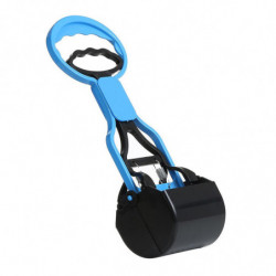 Dog Pet Pooper Jaw Poop Scoop Clean Pick Up Waste Long Handle Blue