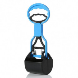 Dog Pet Pooper Jaw Poop Scoop Clean Pick Up Waste Long Handle Blue