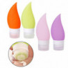 38ml Travel Cosmetic Bottle Container Silicone Hand Sanitizer Tank 5pcs