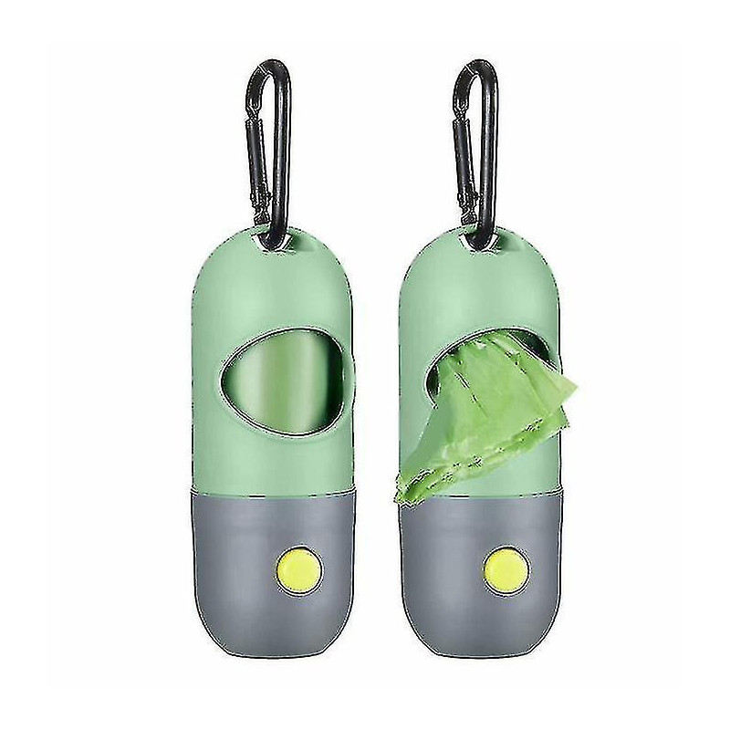 2 Pieces Dog Poop Waste Bag Holder Dispenser With Led Flashlight