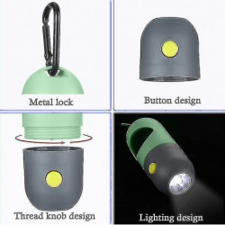 2 Pieces Dog Poop Waste Bag Holder Dispenser With Led Flashlight