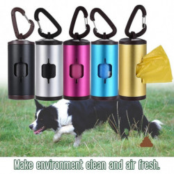 Colorful Pet Poop Holder Dog Waste Dispenser Aluminum Alloy Tube Includes Waste