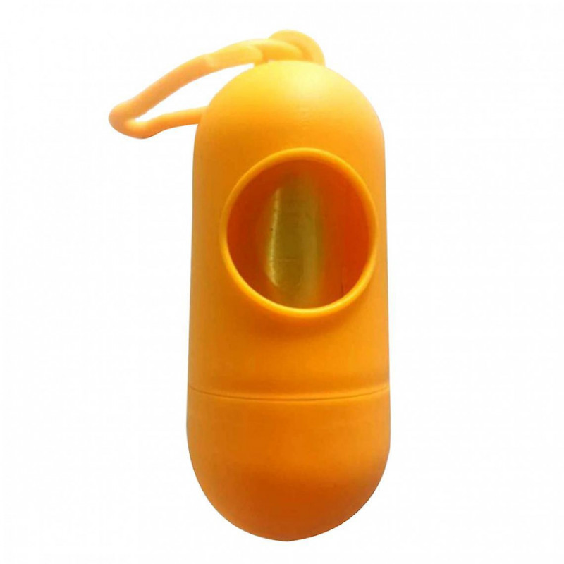 Plastic Dog Poo Bag Dispensers + Orange Pet Waste Bags