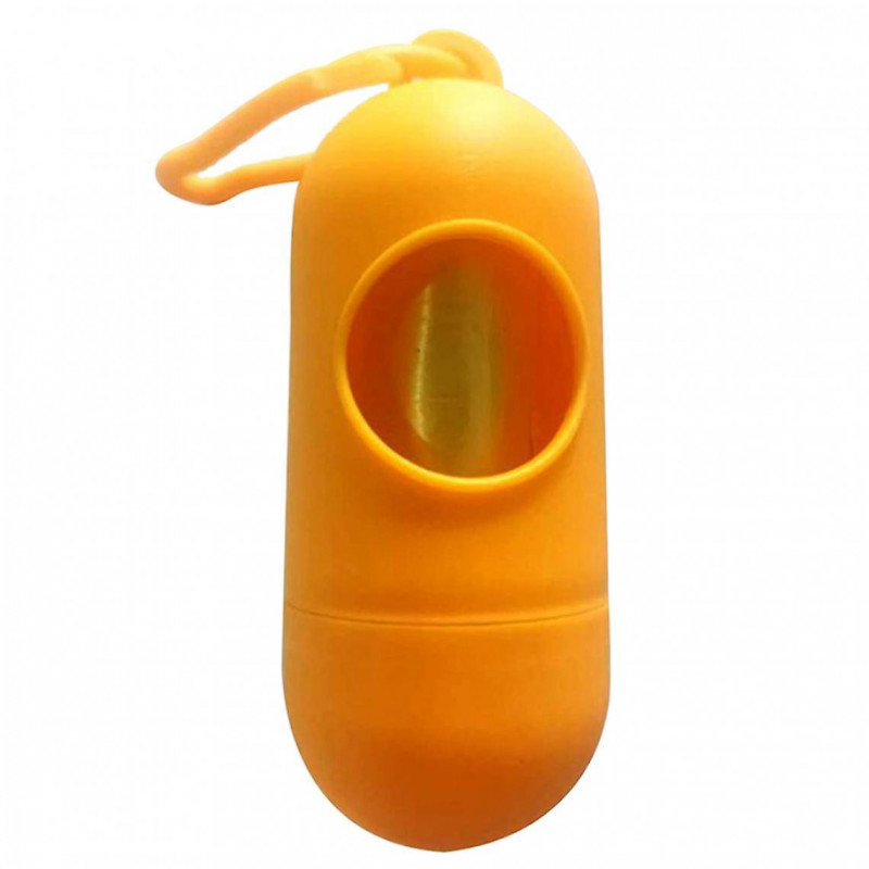 Plastic Dog Poo Bag Dispensers + Orange Pet Waste Bags