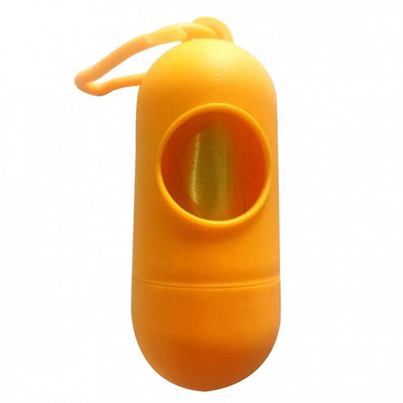 Plastic Dog Poo Bag Dispensers + Orange Pet Waste Bags