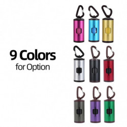 Colorful Pet Poop Holder Dog Waste Dispenser Aluminum Alloy Tube Includes Waste Colorful Pet Poop Holder Dog Waste Dispenser Aluminum Alloy Tube Includes Waste