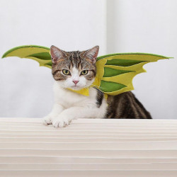 Pet Dinosaur Wing Light And Fluffy Neck Halloween Cat And Dog Cute Dress Pet Supplies