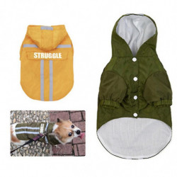 Dog Raincoat Waterproof Lightweight Rain Hooded Poncho Pet Supplies For Outdoor Walking