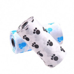 Paw Print Pet Waste Bag 15pcs / roll Pet Waste Bag 6x2.5cm Forte charge