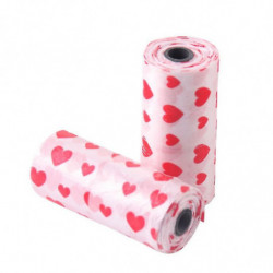 Paw Print Pet Waste Bag 15pcs / roll Pet Waste Bag 6x2.5cm Forte charge