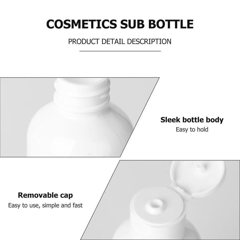5pcs Sub Empty Bottle Simple Plastic Storage Bottles Holders for Cosmetics (200ml)