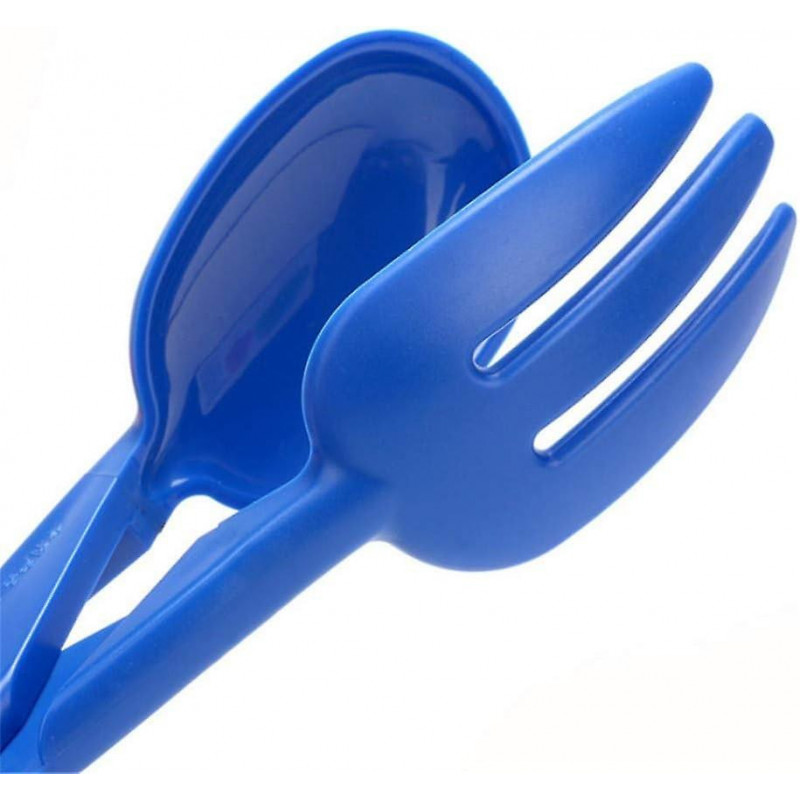 LINJOU Pet poop tongs scissors,blue