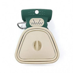 LINJOU Foldable Portable Pet Pooper Scooper with Bag Dispenser and Bags, Poop Scoop Set,green