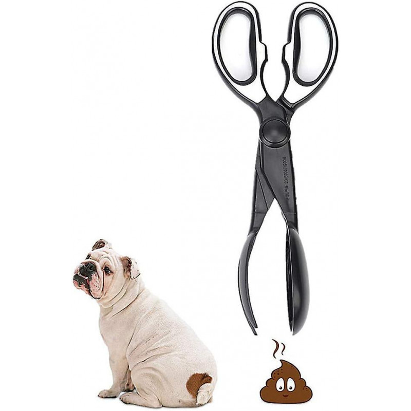 Pet Poop Tongs Scissors,black