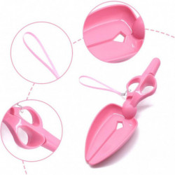 Portable Pet Pickup Clip Scissor Shape Pet Waste Picker For Cleaning Dogs Cats Poo Waste,pink