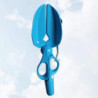 LINJOU Portable Pet Pickup Clip Scissor Shape Pet Waste Picker for Cleaning Dogs Cats Poo Waste,blue